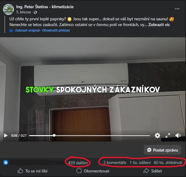 Úspešná reklama – 60 tis. zhliadnutí